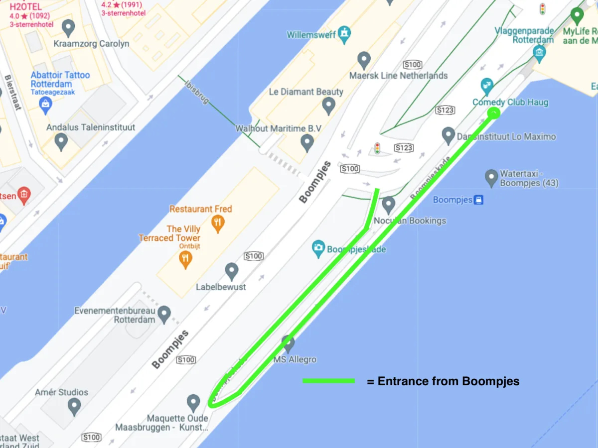 Aanrijroute van Boompjes